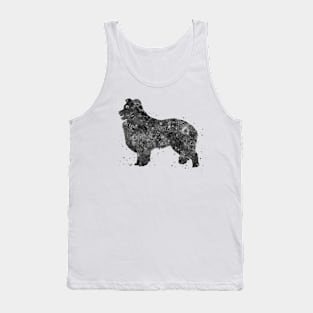 border collie dog black and white Tank Top